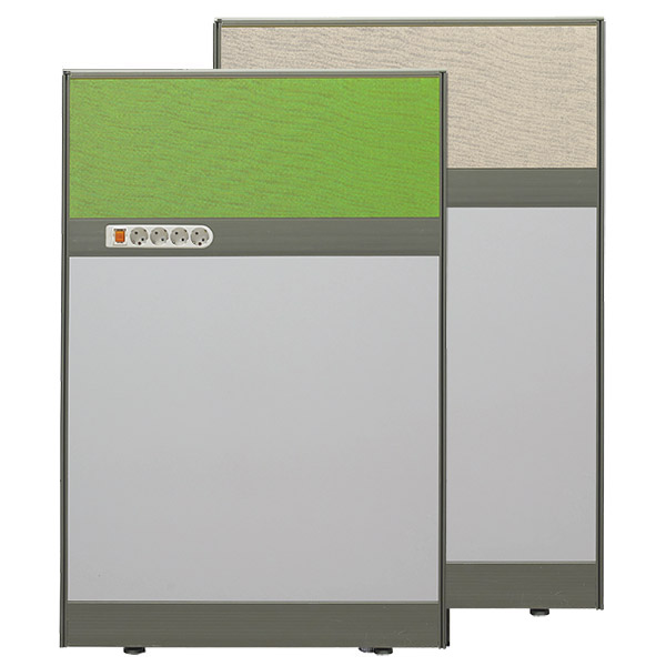 45T PVC 콘센트 패브릭 파티션 H1100 (하부 우드)